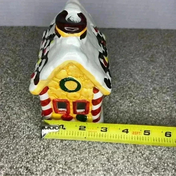 Vintage JSNY Holiday Village HandPainted "Candy Gingerbread House" Candle Holder - Picture 8 of 8